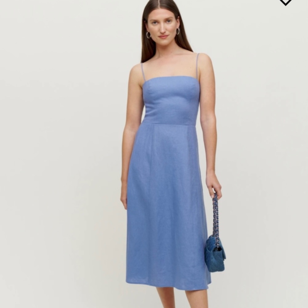 NWT Reformation Christen Linen Dress Dusk size 0